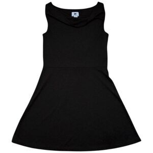 EUC VTG JW Div. of Junction West Black Dress Women's Large Cowl Neck A-Line LBD